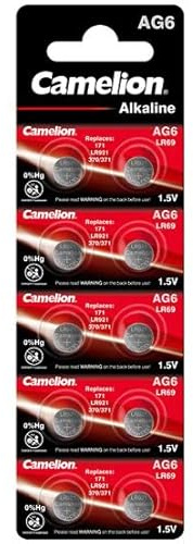 Camelion Uhrenbatterie AG6 ///; (370,371,SR69,SR920W,LR921,LR69,171);10 Pack