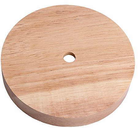 BQLZR 12CM Dia 5CM Inner Dia Base di lampada in legno Vintage Edison Basette per lampada da tavolo da lettura Lampada da tavolo