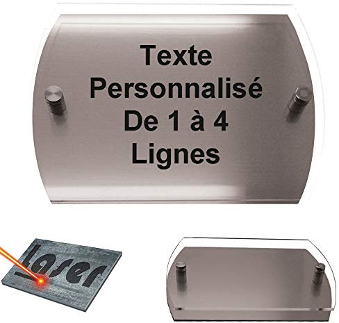Türschild, graviert, mit Plexiglas und Abstandshaltern