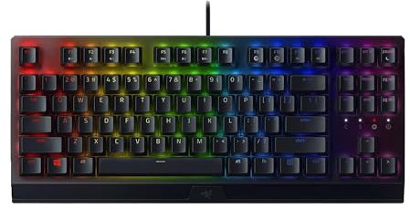 Razer BlackWidow V3 Tenkeyless (Yellow Switch) - Compact Mechanical Gaming Keyboard (Silent Mechanical Switches, Compact Form Factor, Fully Programmable Keys) US Layout | Black