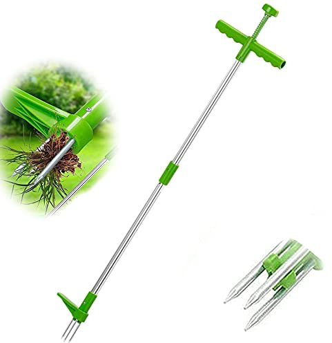 Hmpet Löwenzahnstecher,Starker Unkrautvernichter Mit 100Cm Stiel,Unkraut Ausstecher Tragbar Distelstecher Für Gärten Und Höfe Unkrautausstecher