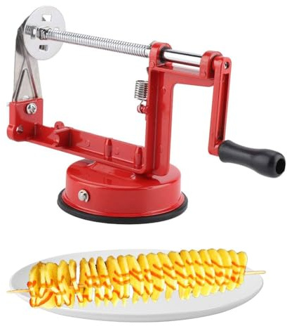 Kartoffelschneider Spiralschneider Kartoffel Chips Maker Potato Slicer Handkurbel Manuelle Spirale Kartoffelchips Twister Cutter Saugfuß Küchenwerkzeug