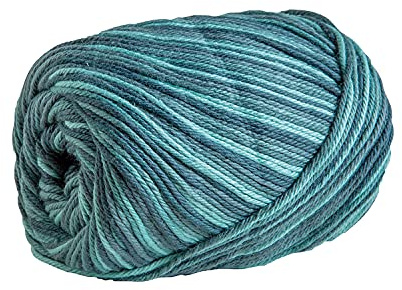 Knit Picks Dishie Multi Worsted Weight 100% Cotton Yarn for Crocheting | 100g of multicolor variegated yarn in Herb Garden color for dishcloths, machine washable.