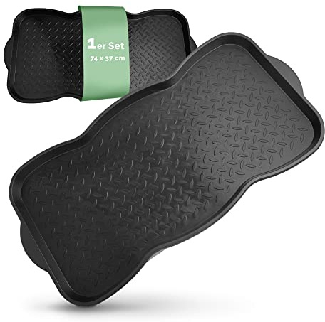 Entrando Schuhabtropfschale 74x37 - Schuhwanne für 3 Paar Schuhe, 1 Stück | Wasserdichte Schuhablage aus Kunststoff für nasse Schuhe und Stiefel im Winter - für Flur, Eingang und Garderobe