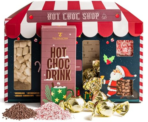 Hot Chocolate Gift Set - Hot Chocolate Station |Mini Marshmallows, Candy Canes, Choco Drops |Christmas Gifts For Kids |Stocking Fillers