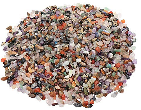 NKlaus 300g Africa Mix pequeños cantos rodados 5 - 10mm piedras preciosas naturales piedras preciosas deco forma natural 12949