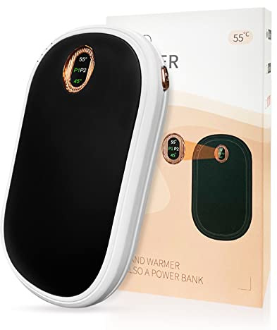 Hand Warmers, Jsdoin 10000mAh Hand Heater Rechargeable Pocket Hand Warmer with Multi Heating Level USB Portable Power Bank Suitable Women, Man Child for Raynauds, Outdoor, Camping, Hiking