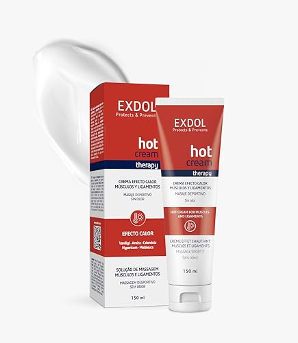Exdol Hot Therapy Cream Efecto Calor 150 ml Crema de Masaje Corporal Confort y Bienestar Textura Ligera Rápida Absorción Ideal Deporte Espalda Cuello Piernas Uso Diario Adultos Activos Sport