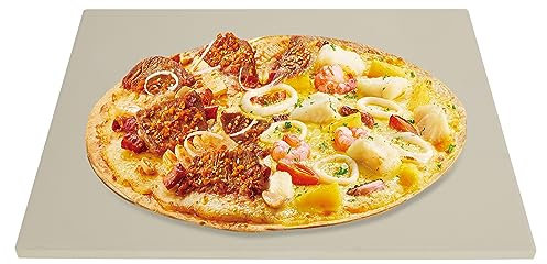 AKOLAFE Square Pizza Stone, 15 Inch Pizza Stones for Oven and Grill, Large Backing Stone for Bread, Pizza（38 x 30 cm）