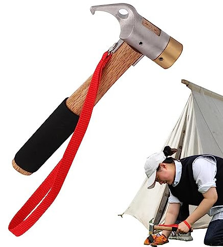 Rianpesn Hammer für geschliffene Nägel,Hammer zum Ziehen von Zeltheringen - Rutschfestes Zelthering-Zubehör für Outdoor-Camping, Hausaufgaben und die Karriere eines Dachdeckers