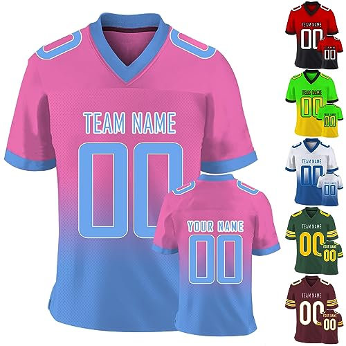 Personalisierte Fußball-Trikots für Männer Frauen Personalisierte Gedruckt Team Name Nummer Trikots Individuelle Sport Shirts Team Geschenke