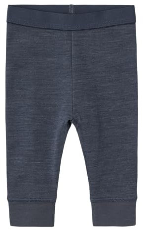 NAME IT Baby - Jungen Nbmwupsus Wool/Cot Longjohn Leggings, Blau, 56 EU