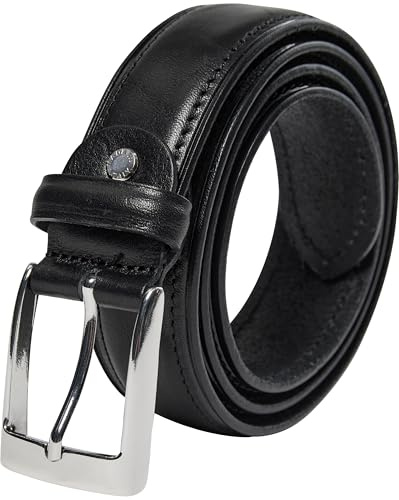 PHILIPSONS Gürtel Herren, Gürtel Ratsche Ledergürtel für Herren Anzug Business Kleidung,Breite 35mm, Länge 105cm, Größe Angepasst