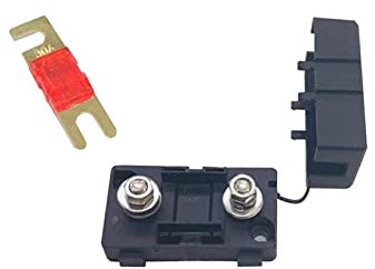 80A ANS Kleine Gabel Bolzen Auto Sicherung DC Gabelstapler Modifizierte Sicherung Halter 20A 30A 40A 50A 60A 100A 150A 200A Auto Lkw Bus Versicherung Sicherung (Color : 20a Fuse With Box)