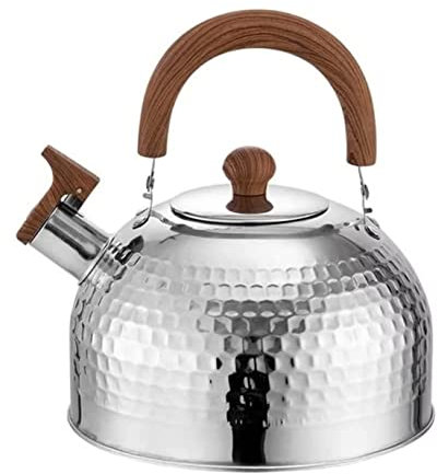 MCLIUJIA Wasserkessel Für Induktion Edelstahl-Teekessel Home Portable Whistle Teekanne General Whistling Herd Wasserkocher Für Gasherd Induktionsherd Teekanne Wasserkocher(3L)