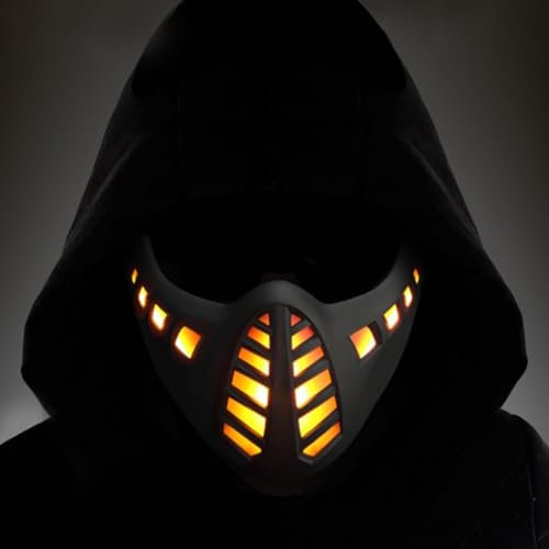 PBTMCD Masques de cosplay cool, demi-masque tactique, pour la chasse, le sport, le jeu CS, masque de paintball Airsoft