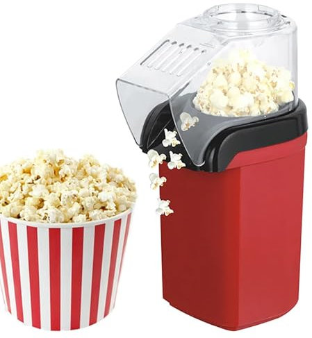 Machine À Pop-corn À Air Chaud, Pop-corn Électrique 1200 W Avec Cuillère De Mesure, Cuisson Rapide De 3 Minutes Et Taux De Pop Élevé, Fonctionnement Stable Et Facile À Nettoyer, Pour Les Fêtes