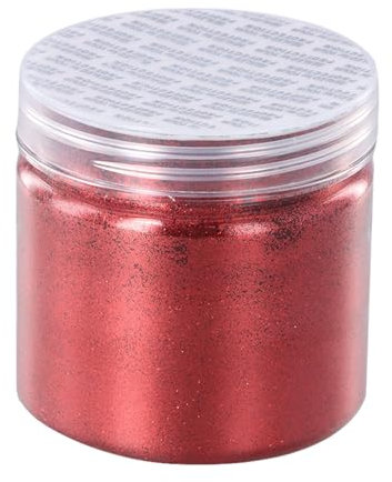 Rot Glitzerpulver, Glitzer-Pulver zum Basteln, Schimmernder Glitzerpuder, Rot Glitter Fine, 0.2mm Fine Glitzerpulver, 100 g/3,53 oz Feiner Rotglitzer, Basteln Glitzerpuder für Haare Face Eye Nail