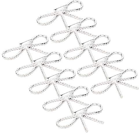Accessori per Capelli con Fiocco in e Diamanti, Spilla Flash da 10 Pezzi, Spilla Elegante per Abito, Accessorio Elegante per Abito con Catena in Vetro