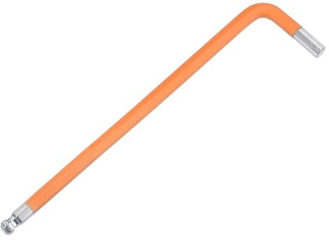 M METERXITY Ball End Hex Key Wrench, 5mm L Shape Long Arm S2 Steel Repairing Tool for Bicycle/Furniture/Equipment/Motorcycle/Machinery, Metric Hexagonal Wrench [Orange]