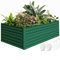 DWVO Bancal de Metal 240 x 120 x 60 cm con Guantes, bancal Elevado de Acero Inoxidable y Resistente a la Intemperie, Estable galvanizado con Goma de Seguridad para Verduras, Flores, Frutas, Verde