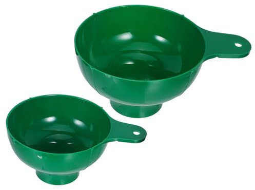 Abaodam Embudo Ancho de Plástico para Mermelada y Líquidos, Juego de 2 Piezas, Diseño Versátil para Cocina Profesional y Uso Doméstico, Material Pp Verde