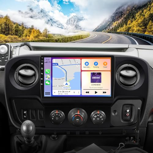 10 Inch 4G+64G Android 13 Car Stereo for Vauxhall Movano B Renault Master 3 Double Din Car Radio with Wireless Carplay Android Auto Touch Screen GPS Bluetooth WiFi FM/RDS Backup Camera Mic