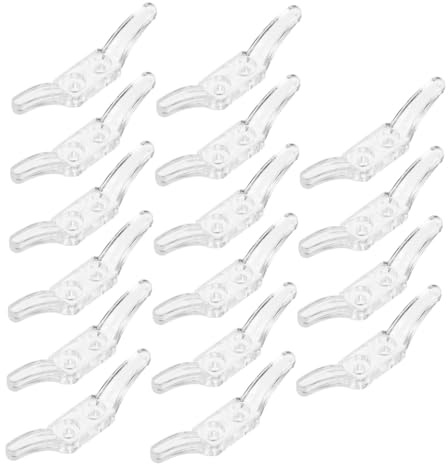 TOBBOMEY 16pcs Blind Cord Cleat Hooks with Screws Secure Roller Blind Cord Holders for Window Shades Safety Curtain Rope Organizers for Home Office Amp Pets and Bedroom