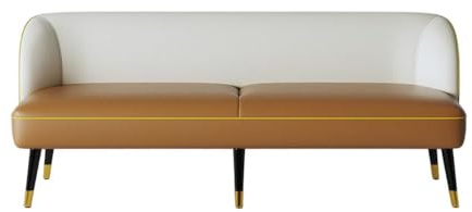 KIBONCY Kunstleder-Sofa, Bequeme Sofas, 3-Sitzer-Sofas, Kunstleder-gepolsterte Empfangssitze, for Wohnzimmer, Schlafzimmer(4,145x58x70cm)
