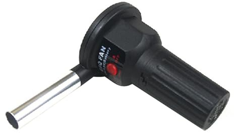 ALCXAZS Soplador de barbacoa de aleación aluminio para quemar rápidamente la Para madera, ventilador barbacoa, soplador aire, accesorios para parrilla ABS, herramientas para portátiles