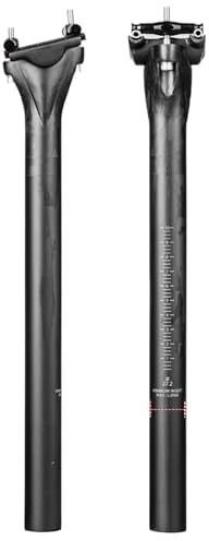 Generisch Fahrrad Carbon Sattelstütze 135g Ultra Licht 27,2 30,9 31,6mm 300 350 400mm MTB Rennrad Fahrrad Zubehör(30.9X400MM)
