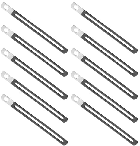 GETAJGHSD 10 Pezzi Clip per Cavi Elettrici Design a Basso Profilo, Fissaggio in Ferro e Plastica, per Organizzare Fili in Garage e Casa