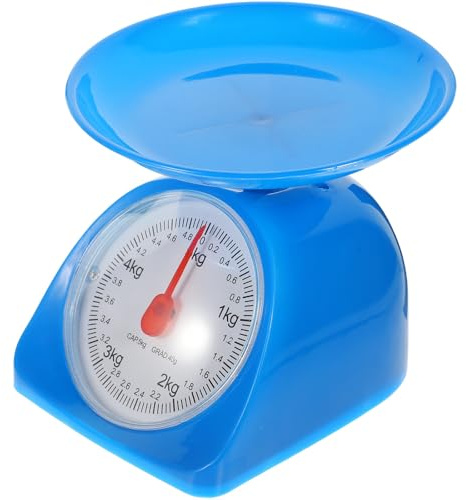 FELTECHELECTR Bilancia da Cucina Meccanica Design Creativo e Abs, Capacità 5kg, Alta Precisione e Superficie Antiscivolo per Uso Domestico e Professionale Colore Casuale