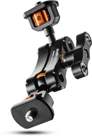 Walimex pro Mini Magic Arm Premium - 124 x 100 x 20 mm - Tragfähigkeit 3 kg max. - mit 1/4 und 3/8 Zoll Kugel Gewinden und Adapter - Kamerazubehör für Cages Rigs Dollys