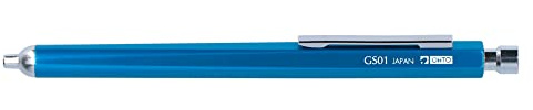 OHTO Nål punkt Grand Standard, Blue: Finpåfyllningspennor i blått med anodiserat aluminiumhölje och en 0,7 mm nålstift för påfyllning (svart).