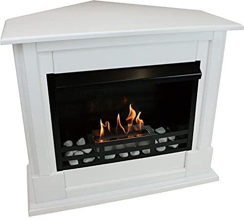 Kaminbau Mierzwa Gelkamin Ethanolkamin Kaminofen Eckkamin Rafael Deluxe - Weiß