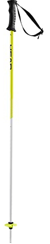 HEAD Headshape Team, Bastone da Sci Gioventù Unisex, Bianco/Nero/Giallo Fluo, 80