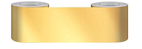Dostear TapetenbordüRe Selbstklebende BordüRe Wand Wohnzimmer Tapeten Fliesenaufkleber Bad Dekoband Selbstklebend Gold matt 10 X 500cm