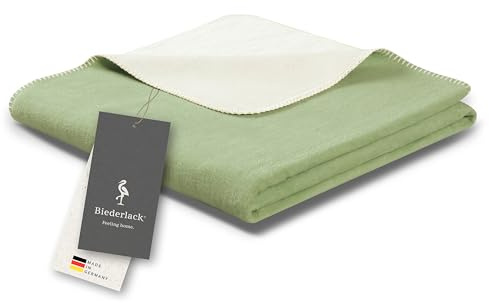 biederlack® weiche Wohndecke Cotton Doubleface, Sofadecke in 150x200 | Made in Germany, Kuscheldecke aus Baumwoll-Mischgewebe, Wendedecke, warme Couchdecke, OEKO-TEX Made in Green