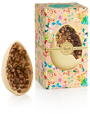 Venchi - Osterei Gran Gourmet Gesalzene weiße Schokolade - Osterei aus weißer Schokolade mit Piemonteser Haselnüssen g.g.A. und Überraschung, 500g - Geschenkidee zu Ostern - Glutenfrei…