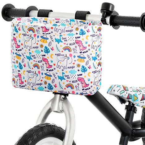 ANZOME Fahrradkorb für Mädchen, Kinderfahrrad Dekoration Zubehör für Mädchen & Jungen Geschenk passt für die meisten Kinderräder wie Dreirad, Laufrad, Roller
