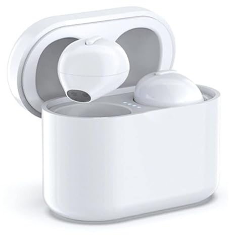 Loluka Mini Écouteurs Sans Fil Bluetooth - Invisibles Blancs IPX5 Étanche - Casque Discret pour le Travail et le Sommeil