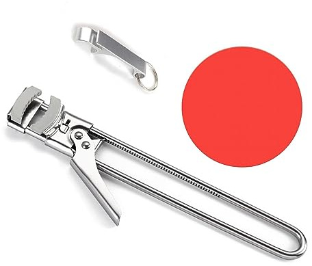 Orangaroos Jar Opener for Weak Hands - Removes Tight Jar Lid for Seniors with Arthritis - Adjustable Jar Opener - Multi Opener Set with Jar Opener Gripper Pad and Bottle Opener Keychain