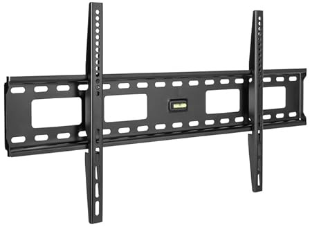 Staffa di montaggio a parete ultra sottile per Smart TV Samsung da 77 nero S90C OLED 4K (2023) QN77S90CAF - QN77S90CAFXZA - Design basso profilo da 1,4 pollici, in acciaio resistente, da incasso a