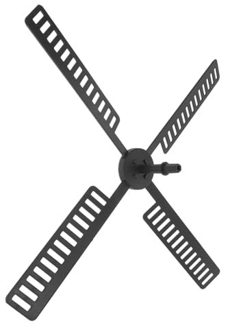 BESPORTBLE Moulin Noir à Jardin Accessoires pour Vent Plastique de Pales Rotatives Sécurisées, Pièces Décoration Extérieure
