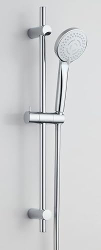 VIGOUR Brausegarnitur individual 1.0 m Stange 60 cm kürzbar Schlauch & Handbrause 3-fach Strahl