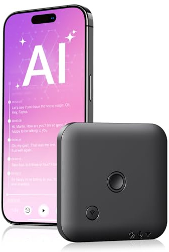 Grabadora de voz con aplicación para transcripción de voz a texto IA, resumen GPT-4o, mapeo mental, almacenamiento de 64 GB y un diseño magnético, dictáfono para llamadas, conferencias y reuniones