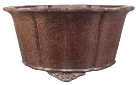LUZZILE Vasi di Terracotta per Piante Fioriera da 18 Pollici in Argilla Viola for Bonsai Fioriera Fatta a Mano in crisantemo con Ruota Vasi per Piante