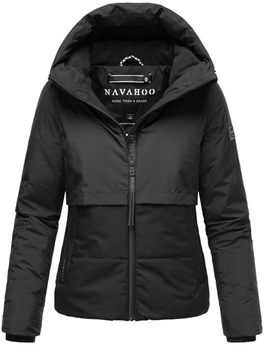Navahoo Damen Winterjacke warme Steppjacke mit Fleece-Innenfutter und Kapuze Liebesküken XIV XS-XXL