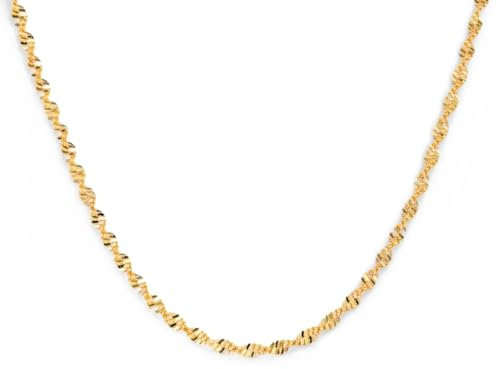 Source 18 inch T-bar Pendant Necklace with 18ct Gold plated Diamond Cut Curb Chain